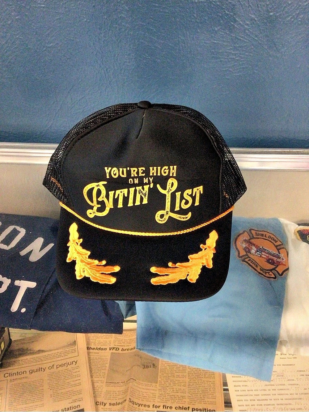 You're High On My Bitin' List Trucker Hat Black